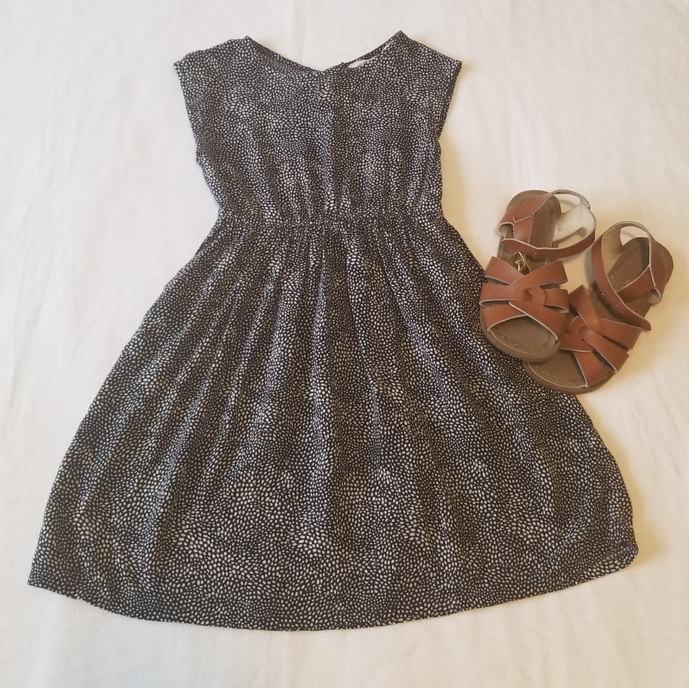 H&M Animal Print Open Back Dress